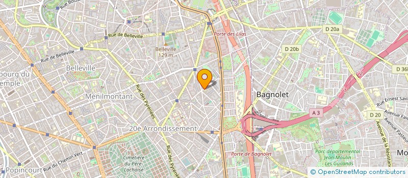 localisation de l'entreprise MADAME MARION MARTY  PARIS 20