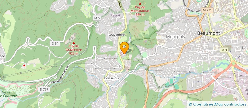 localisation de l'entreprise MADAME MARION MENETRIER  CEYRAT