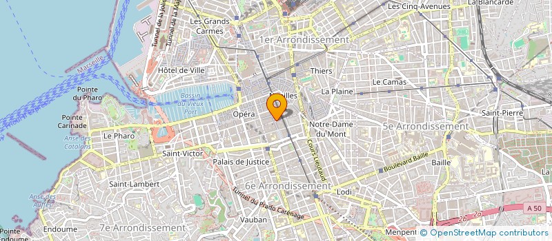 localisation de l'entreprise MADAME MARION MERCIER à MARSEILLE
