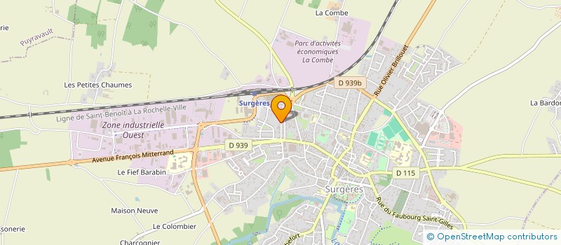 localisation de l'entreprise MADAME MARION MICHEAU  SURGERES