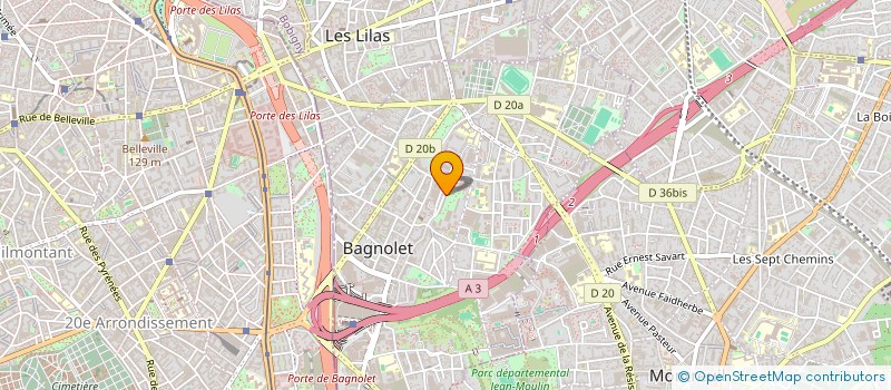 localisation de l'entreprise MADAME MARION MOIRE à BAGNOLET
