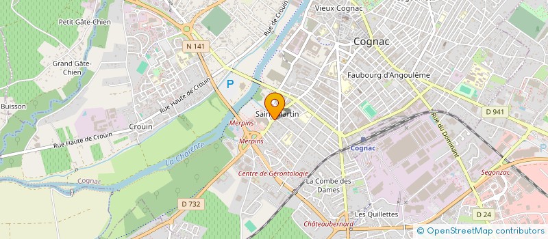 localisation de l'entreprise MADAME MARION MORDELLES à COGNAC