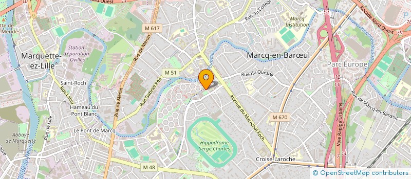 localisation de l'entreprise MADAME MARION OBERLE à MARCQ-EN-BARŒUL
