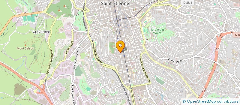 localisation de l'entreprise MADAME MARION PAGE  SAINT-ETIENNE