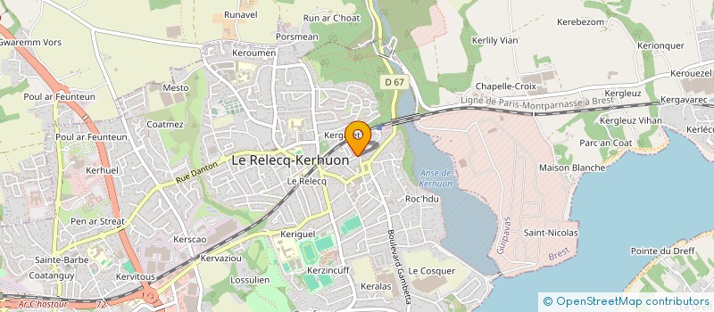 localisation de l'entreprise MADAME MARION PALABAUD  LE RELECQ-KERHUON