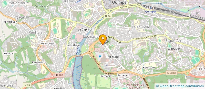 localisation de l'entreprise MADAME MARION PERREAU à QUIMPER