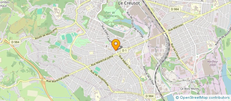 localisation de l'entreprise MADAME MARION PEUBEY à LE CREUSOT
