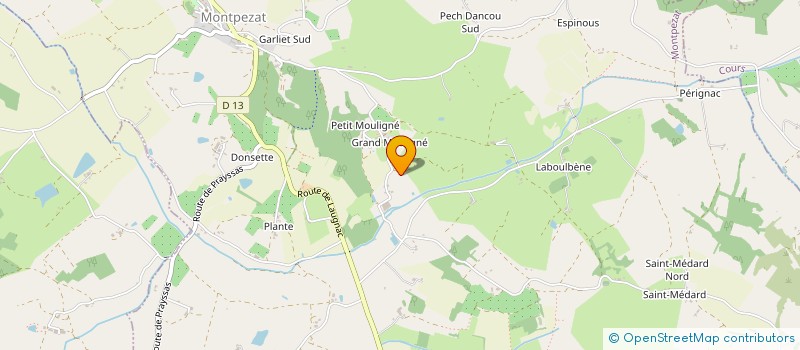 localisation de l'entreprise MADAME MARION PINZIN  MONTPEZAT