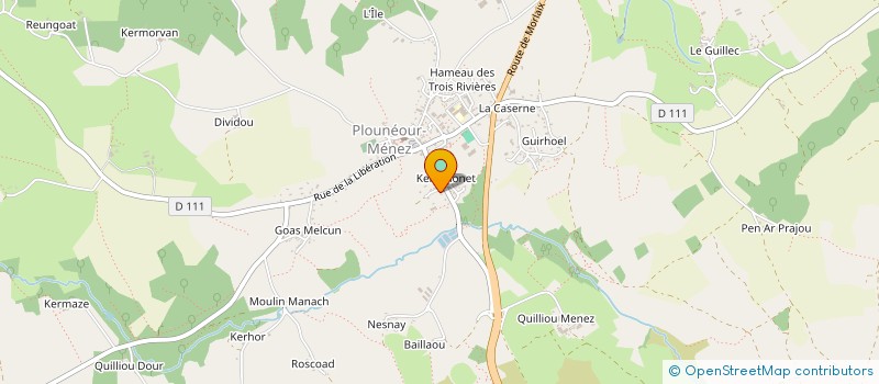 localisation de l'entreprise MADAME MARION PLUMET à PLOUNEOUR-MENEZ