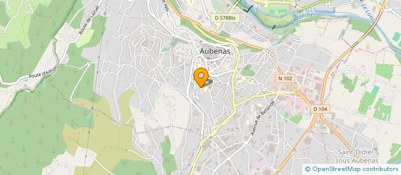 localisation de l'entreprise MADAME MARION RIBARDIERE à AUBENAS