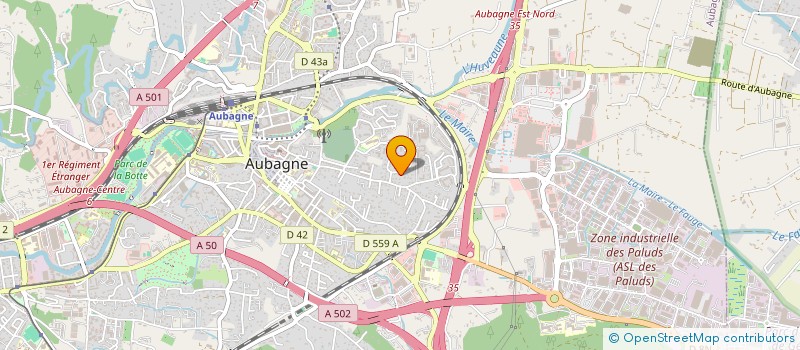 localisation de l'entreprise MADAME MARION ROGER  AUBAGNE