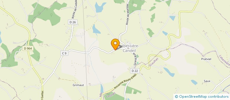 localisation de l'entreprise MADAME MARION ROUX  LABESSIERE-CANDEIL