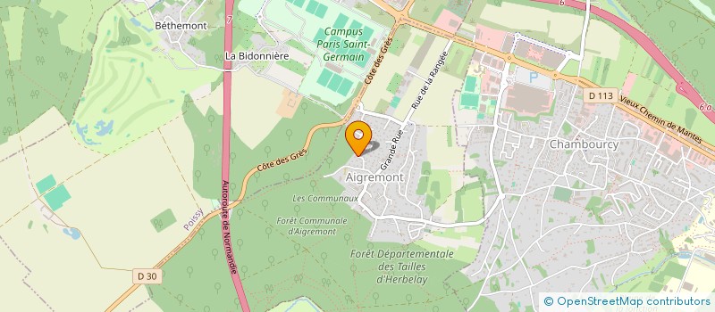 localisation de l'entreprise MADAME MARION SALY  AIGREMONT