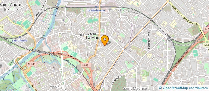 localisation de l'entreprise MADAME MARION THARIN à LA MADELEINE