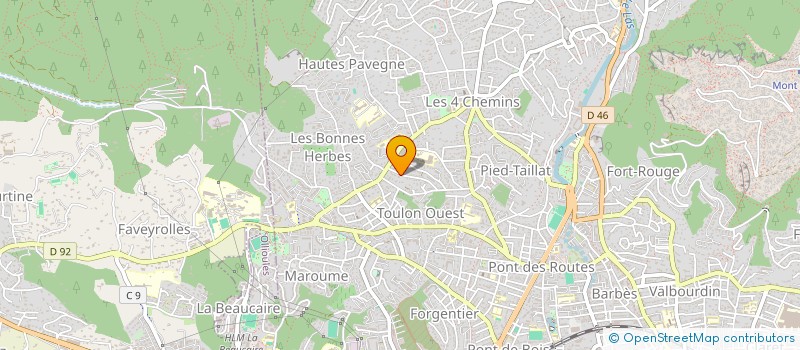 localisation de l'entreprise MADAME MARION THELLIER  TOULON