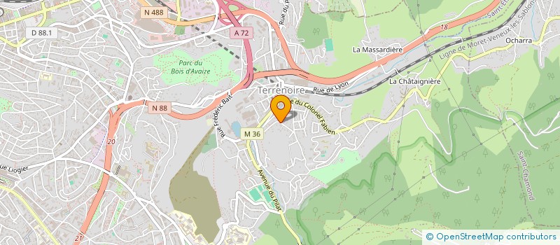 localisation de l'entreprise MADAME MARION TOSI  CHARBONNIERES-LES-BAINS