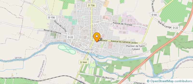 localisation de l'entreprise MADAME MARION TRIJEAU à JARNAC