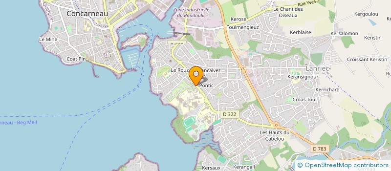 localisation de l'entreprise MADAME MARION VANDENBROUCKE  CONCARNEAU