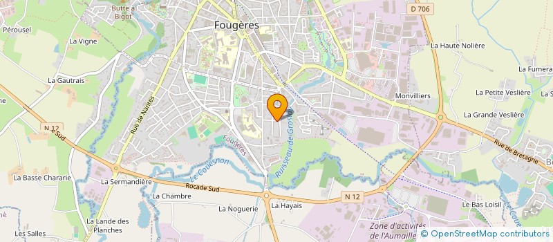 localisation de l'entreprise MADAME MARION VAUTHIER  FOUGERES