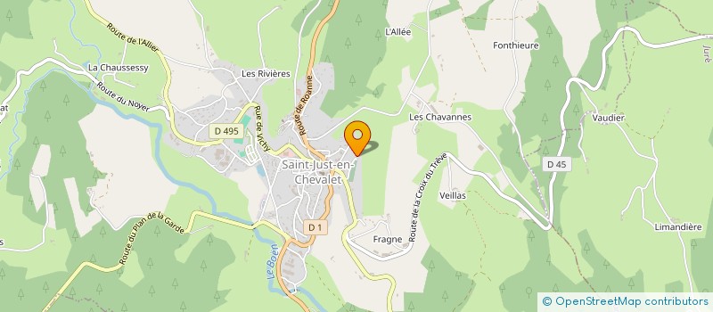 localisation de l'entreprise MADAME MARION VEHOVEC  SAINT JUST EN CHEVALET