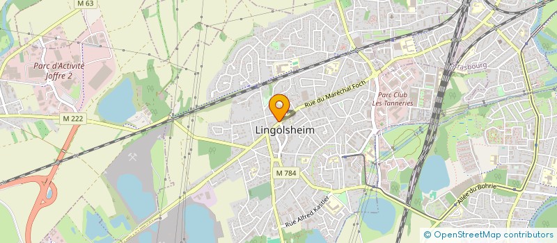 localisation de l'entreprise MADAME MARION WURTZ  LINGOLSHEIM