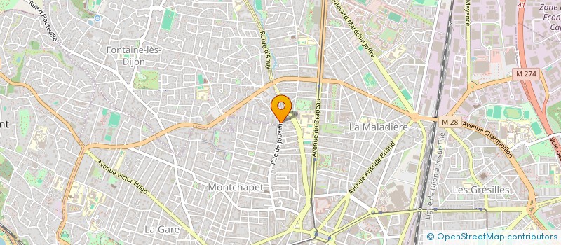 localisation de l'entreprise MADAME MARION YVOZ  DIJON