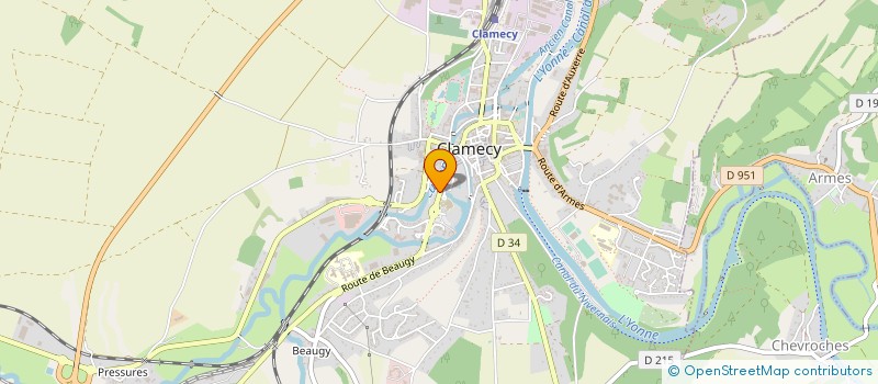 localisation de l'entreprise MADAME MARION ZEUDES à CLAMECY