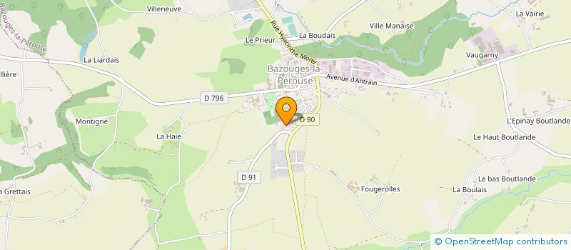 localisation de l'entreprise MADAME MARJOLAINE BELLAIRE à BAZOUGES-LA-PEROUSE