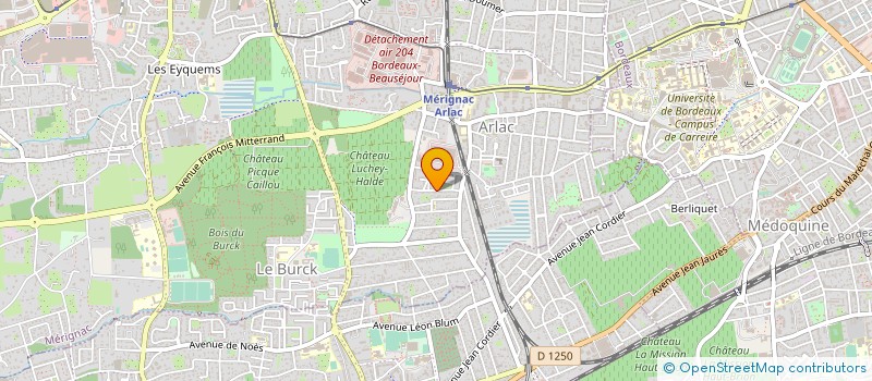 localisation de l'entreprise MADAME MARJOLAINE DEBROSSE à MERIGNAC