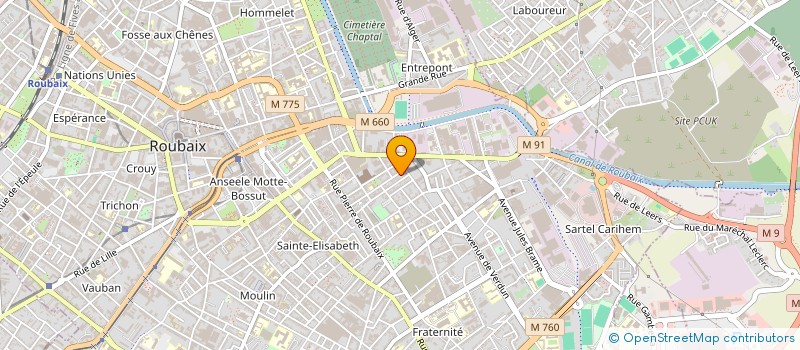 localisation de l'entreprise MADAME MARJOLAINE DEFOOR à ROUBAIX