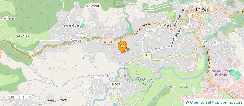 localisation de l'entreprise MADAME MARJOLAINE DELORME  PRIVAS