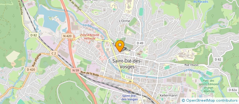 localisation de l'entreprise MADAME MARJOLAINE HILAIRE  SAINT-DIE-DES-VOSGES