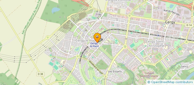 localisation de l'entreprise MADAME MARJOLAINE LEROY  CERGY