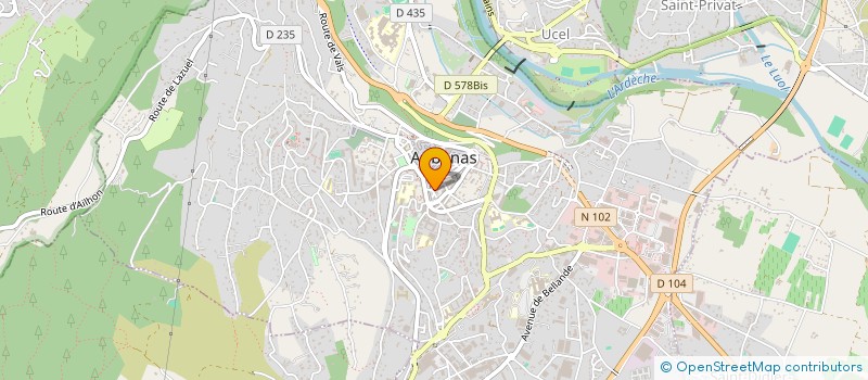 localisation de l'entreprise MADAME MARJOLAINE MANENT  AUBENAS