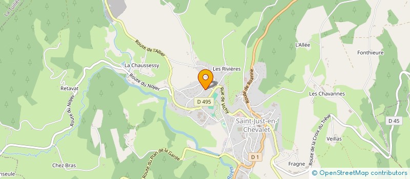 localisation de l'entreprise MADAME MARJOLAINE ODIN  SAINT-JUST-EN-CHEVALET