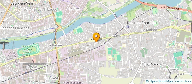 localisation de l'entreprise MADAME MARJOLAINE PLATTE  DECINES-CHARPIEU