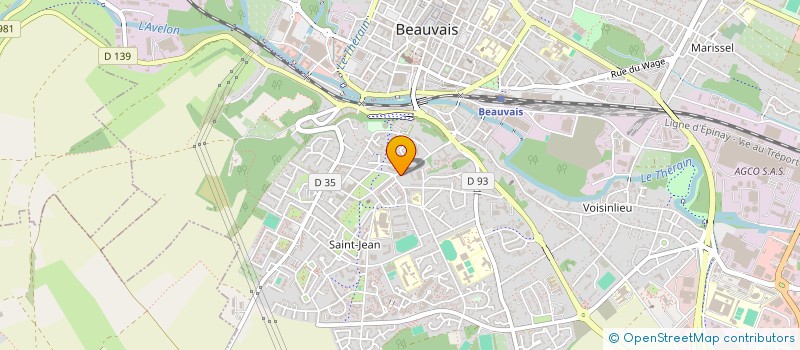 localisation de l'entreprise MADAME MARJOLAINE RAYER  BEAUVAIS