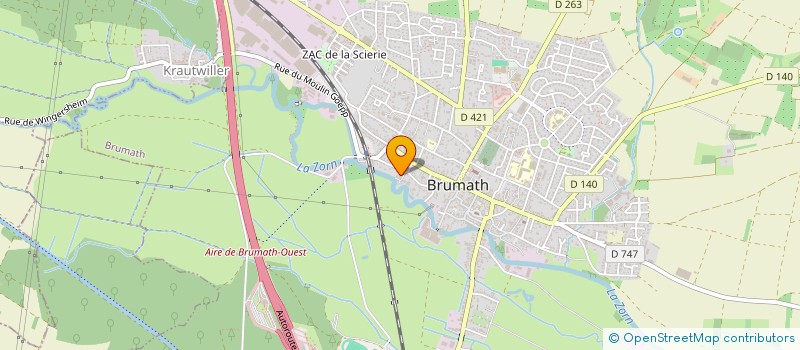 localisation de l'entreprise MADAME MARJORIE BARADEL  BRUMATH