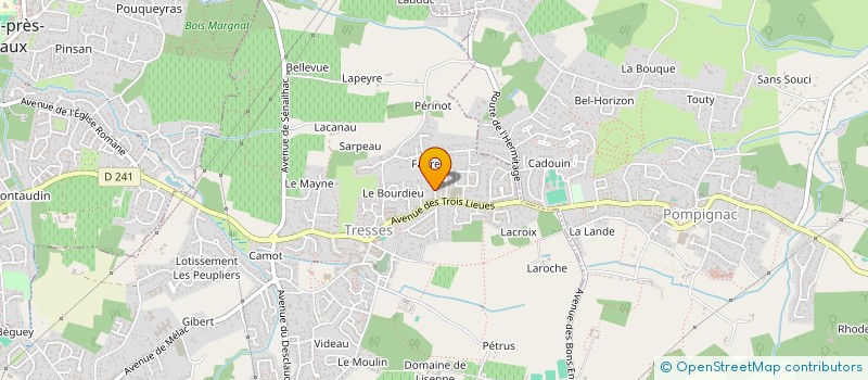 localisation de l'entreprise MADAME MARJORIE BAUD  TRESSES