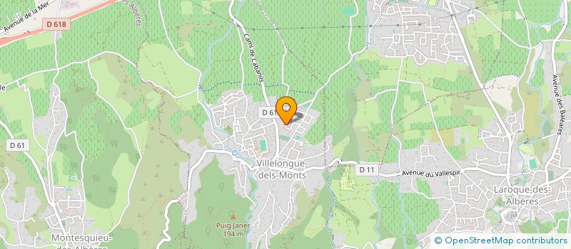 localisation de l'entreprise MADAME MARJORIE BIRBA  VILLELONGUE-DELS-MONTS
