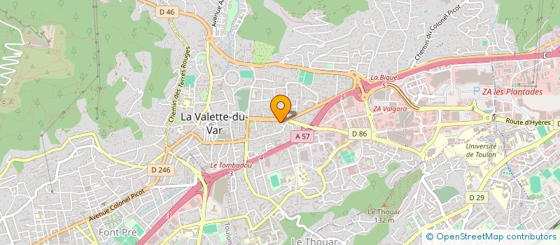 localisation de l'entreprise MADAME MARJORIE BLANC à LA VALETTE-DU-VAR