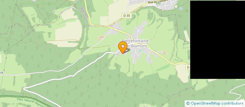 localisation de l'entreprise MADAME MARJORIE CHEVALIER  PIERREFONTAINE-LES-BLAMONT