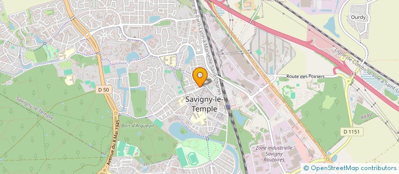 localisation de l'entreprise MADAME MARJORIE CREUZET  SAVIGNY-LE-TEMPLE