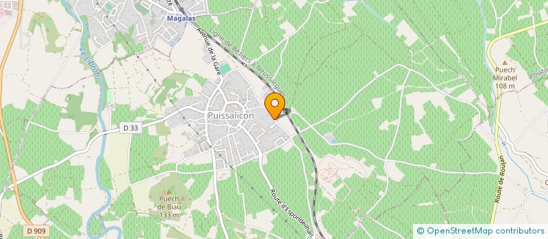 localisation de l'entreprise MADAME MARJORIE CROUZAT  PUISSALICON