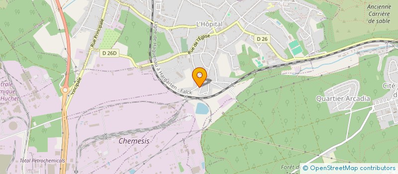 localisation de l'entreprise MADAME MARJORIE GIGNEY  L'HOPITAL