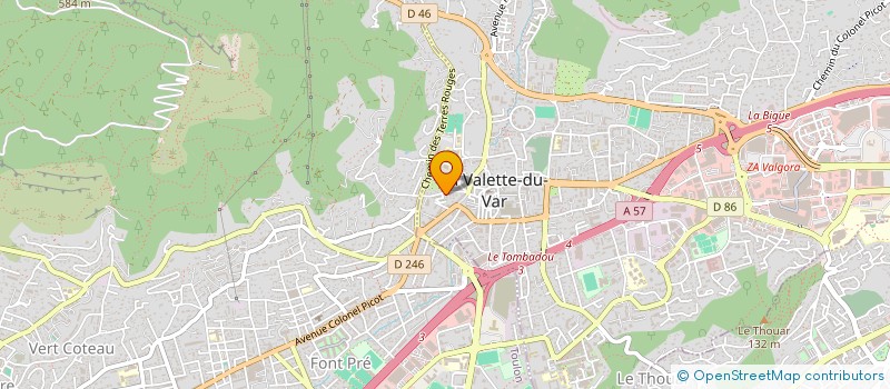 localisation de l'entreprise MADAME MARJORIE GUERIN à LA VALETTE-DU-VAR