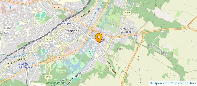 localisation de l'entreprise MADAME MARJORIE HUGUET à ETAMPES