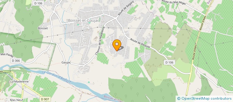 localisation de l'entreprise MADAME MARJORIE JEAN  BOISSET-ET-GAUJAC