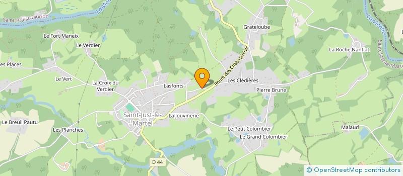 localisation de l'entreprise MADAME MARJORIE JOUILLAT à SAINT-JUST-LE-MARTEL