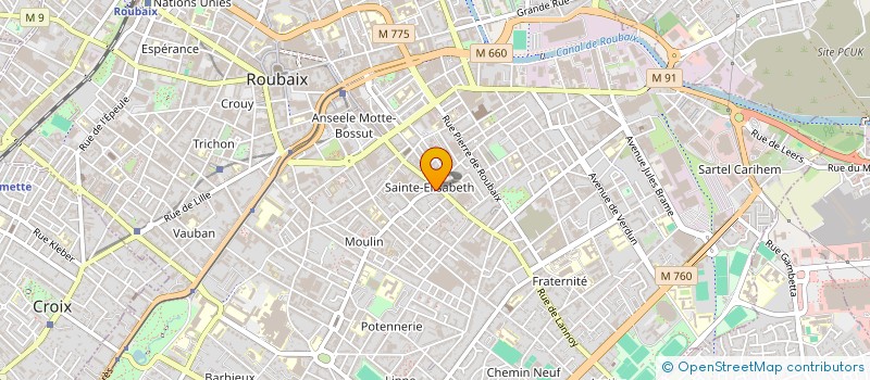 localisation de l'entreprise MADAME MARJORIE LAURIER  ROUBAIX